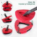 Market - Curatenie si intretinere casa - Produse menaj - Accesorii curatenie - Perie PAA-home, culoare rosie, compatibila cu Vileda spin / O-cedar/ Easy wring - Infinity.ro