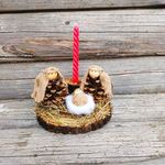 Casa si Gradina - Decoratiuni - Decoratiuni de sezon - Aranjament rustic cu lumanare, pentru Craciun, Pruncul in iesle, 20 cm - Infinity.ro