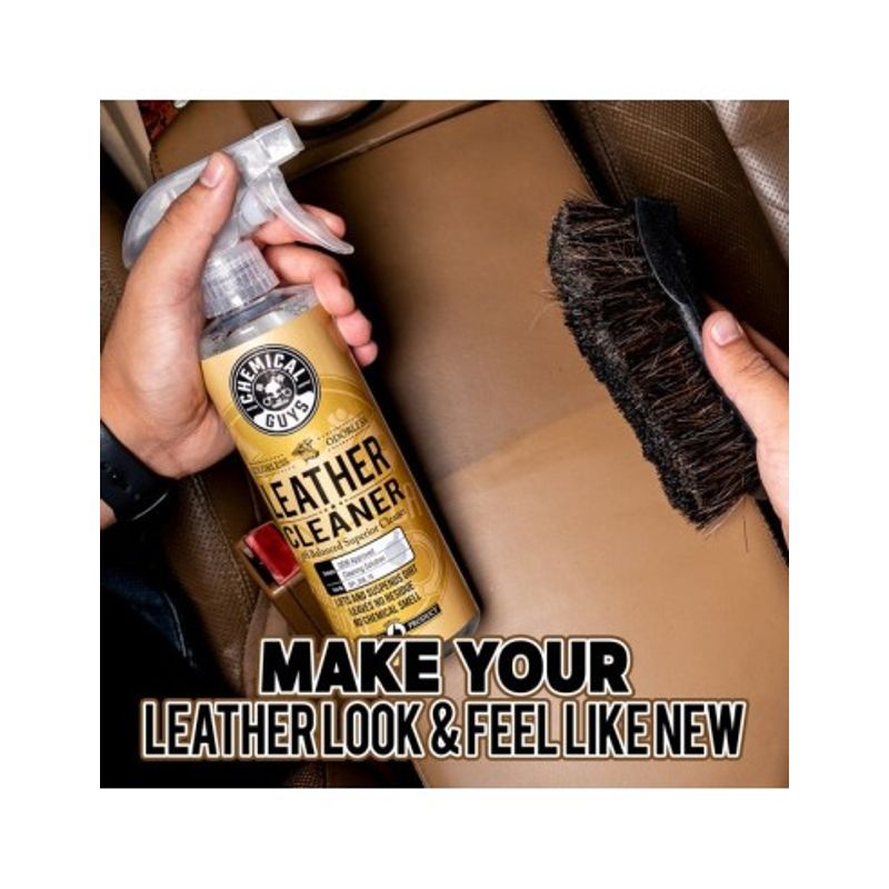 Auto si Moto - Intretinere auto - Produse curatare auto - Solutie curatare orice tip de piele ChemicalGuys Leather Super Cleaner, 473 ml - Infinity.ro