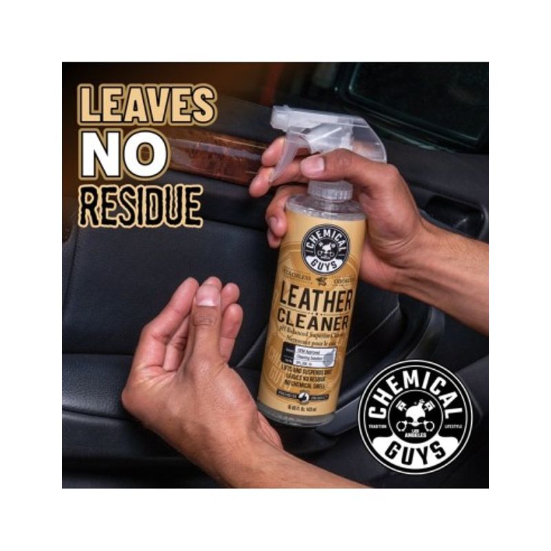 Auto si Moto - Intretinere auto - Produse curatare auto - Solutie curatare orice tip de piele ChemicalGuys Leather Super Cleaner, 473 ml - Infinity.ro