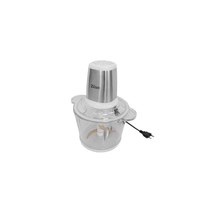 Electronice si Electrocasnice - Electrocasnice bucatarie - Mixere, tocatoare & roboti de bucatarie - Blendere si mini tocatoare - Tocator legume-fructe Zilan ZLN2733 din inox, Vas din sticla capacitate 3L, 2 trepte de viteza + pulse, Putere 500W - Infinity.ro
