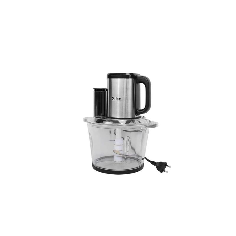Electronice si Electrocasnice - Electrocasnice bucatarie - Mixere, tocatoare & roboti de bucatarie - Blendere si mini tocatoare - Tocator legume-fructe Zilan ZLN2767 digital multifunctional, Vas sticla capacitate 3L, 4 functii presetate, Putere 500W - Infinity.ro