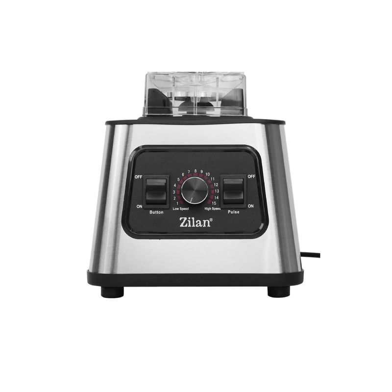 Electronice si Electrocasnice - Electrocasnice bucatarie - Mixere, tocatoare & roboti de bucatarie - Blendere si mini tocatoare - Blender inox Zilan ZLN2785, Vas din sticla 2L, 15 trepte viteza + pulse, Putere 1100W - Infinity.ro