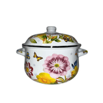 Casa si Gradina - Bucatarie si vesela - Vase pentru gatit - Oale si cratite - Set 5 oale emailate, Longfei Group, 1.8l/3.3l/4l/5.3l/6.4l, Mov/Galben - Infinity.ro