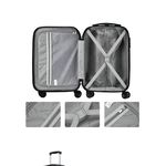 Sport si Outdoor - Articole de voiaj - Trolere - Troler voiaj, 4 roti duble 360 grade, ABS, inchidere cifru, Negru, 33x22x55cm - Infinity.ro
