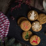 Casa si Gradina - Decoratiuni - DIY - Sabloane decorative pereti - Set 14 sabloane decorare cafea 33 si 7 cm 0.5mm Iarna model MXSP7362 - Infinity.ro