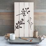 Casa si Gradina - Decoratiuni - DIY - Sabloane decorative pereti - Sablon Perete vopsire, tencuiala 0.7mm Tree Branches Stencil Refolosibil, model MXSP7179, 200 x 200 mm - Infinity.ro