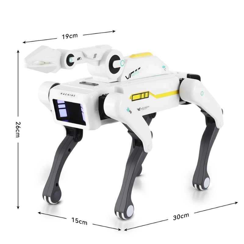 Jucarii, Copii si Bebe - Jucarii si jocuri - Vehicule si jucarii cu telecomanda - Roboti de jucarie - Robot Caine Inteligent iUni 8008 cu Cleste de Prindere, Control Telecomanda, Comenzi Vocale, Programabil - Infinity.ro