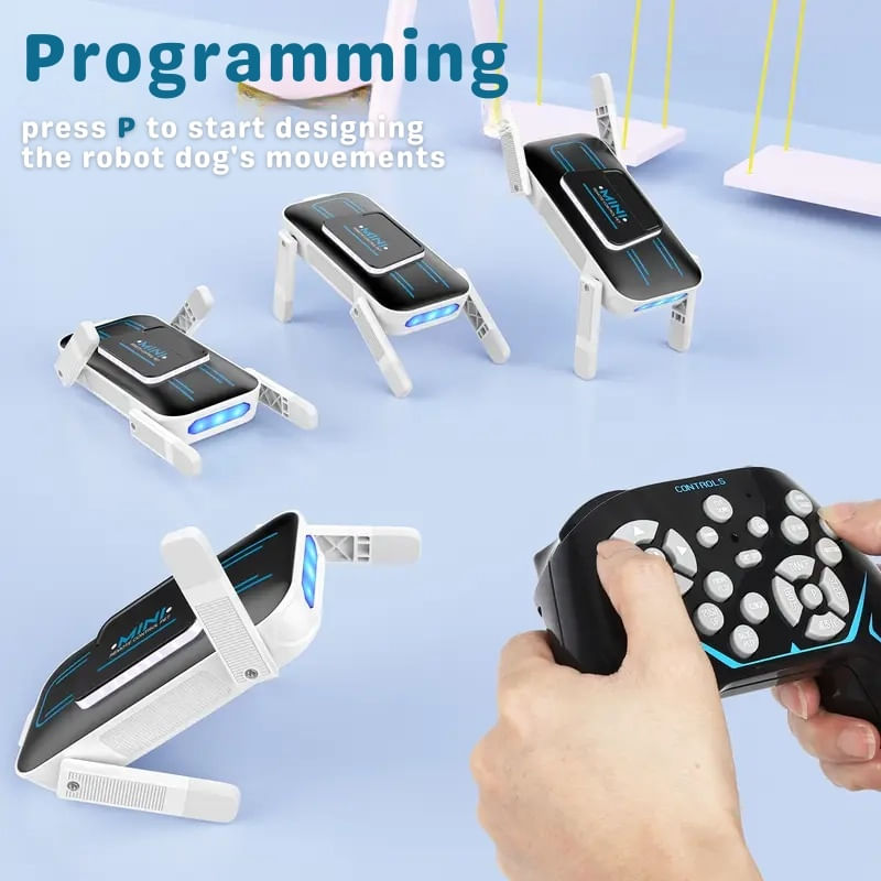 Jucarii, Copii si Bebe - Jucarii si jocuri - Vehicule si jucarii cu telecomanda - Roboti de jucarie - Robot Caine Inteligent iUni 8016, Control Telecomanda, Senzor Atingere, Programare Miscari - Infinity.ro