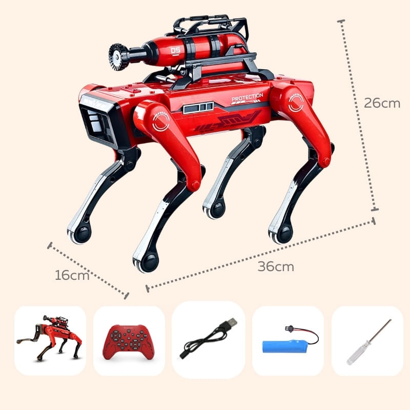 Jucarii, Copii si Bebe - Jucarii si jocuri - Vehicule si jucarii cu telecomanda - Roboti de jucarie - Robot Caine Inteligent iUni 8021 cu Functie Pulverizare Apa,  Telecomanda, Comenzi Vocale, Programare Miscari - Infinity.ro