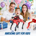 Jucarii, Copii si Bebe - Jucarii si jocuri - Vehicule si jucarii cu telecomanda - Roboti de jucarie - Robot Caine Inteligent iUni 8021 cu Functie Pulverizare Apa,  Telecomanda, Comenzi Vocale, Programare Miscari - Infinity.ro