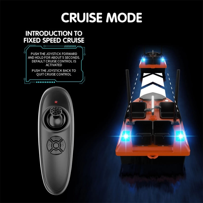 Jucarii, Copii si Bebe - Jucarii si jocuri - Vehicule si jucarii cu telecomanda - Barci cu telecomanda - Barca Plantat, Nadit si Momit iUni V802, 18000mAh, 4 cuve, 3kg, 500m, 15km/h, Telecomanda 2.4GHz - Infinity.ro