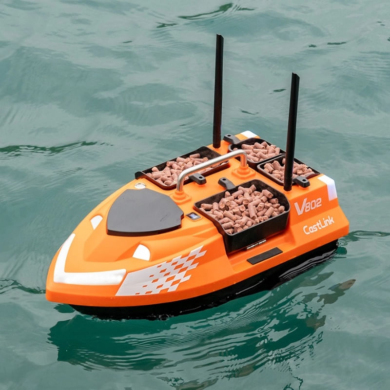 Jucarii, Copii si Bebe - Jucarii si jocuri - Vehicule si jucarii cu telecomanda - Barci cu telecomanda - Barca Plantat, Nadit si Momit iUni V802, 18000mAh, 4 cuve, 3kg, 500m, 15km/h, Telecomanda 2.4GHz - Infinity.ro