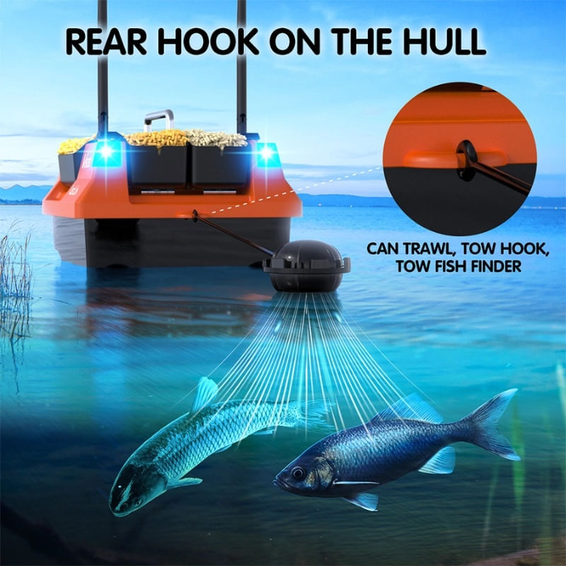 Jucarii, Copii si Bebe - Jucarii si jocuri - Vehicule si jucarii cu telecomanda - Barci cu telecomanda - Barca Plantat, Nadit si Momit iUni V802, 12000mAh, 4 cuve, 3kg, 500m, 15km/h, Telecomanda 2.4GHz - Infinity.ro