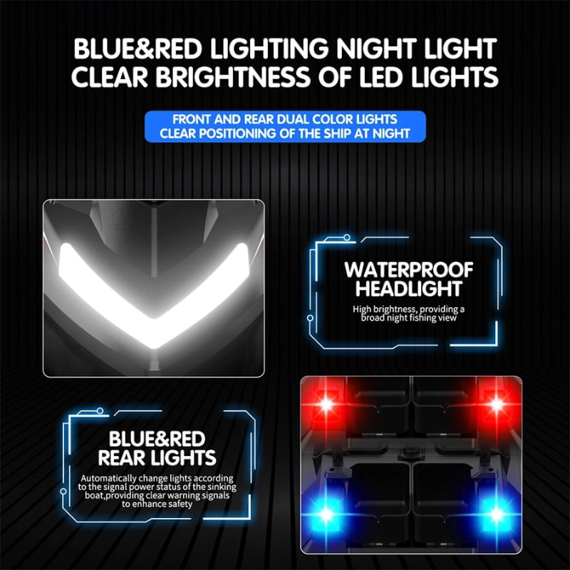 Jucarii, Copii si Bebe - Jucarii si jocuri - Vehicule si jucarii cu telecomanda - Barci cu telecomanda - Barca Plantat, Nadit si Momit iUni V802, 18000mAh, 4 cuve, 3kg, 500m, 15km/h, Telecomanda 2.4GHz, Negru - Infinity.ro