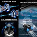 Jucarii, Copii si Bebe - Jucarii si jocuri - Vehicule si jucarii cu telecomanda - Barci cu telecomanda - Barca Plantat, Nadit si Momit iUni V802, 18000mAh, 4 cuve, 3kg, 500m, 15km/h, Telecomanda 2.4GHz, Negru - Infinity.ro