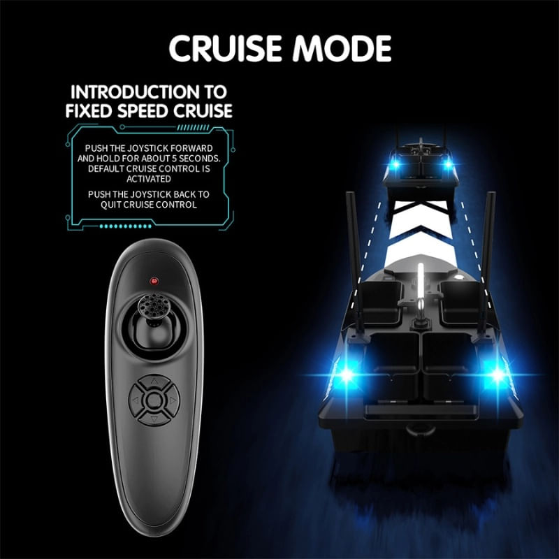 Jucarii, Copii si Bebe - Jucarii si jocuri - Vehicule si jucarii cu telecomanda - Barci cu telecomanda - Barca Plantat, Nadit si Momit iUni V802, 18000mAh, 4 cuve, 3kg, 500m, 15km/h, Telecomanda 2.4GHz, Negru - Infinity.ro