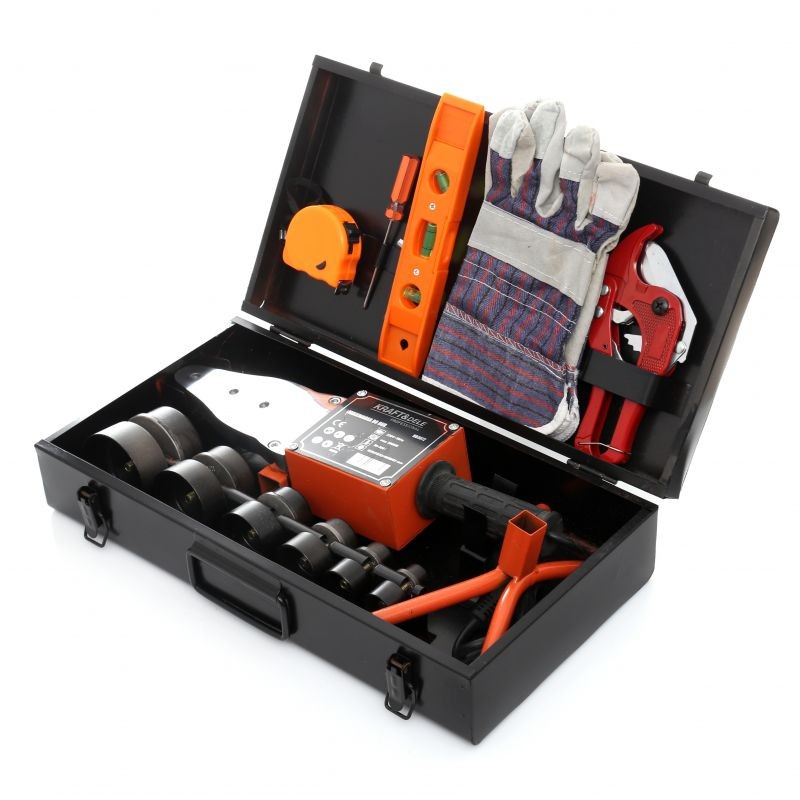 Casa si Gradina - Constructii - Scule electrice si accesorii - Pistoale de lipit - Trusa de lipit tevi ppr, 12 buc 2900W, KD3072, Kraft&Dele - Infinity.ro