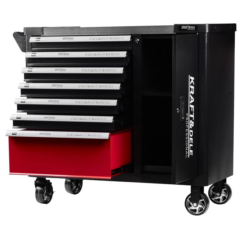Casa si Gradina - Constructii - Depozitare, transport si protectie - Organizatoare si cutii scule - Dulap scule, Kraft&Dele, 299 piese, 7 sertare, KD1068 - Infinity.ro