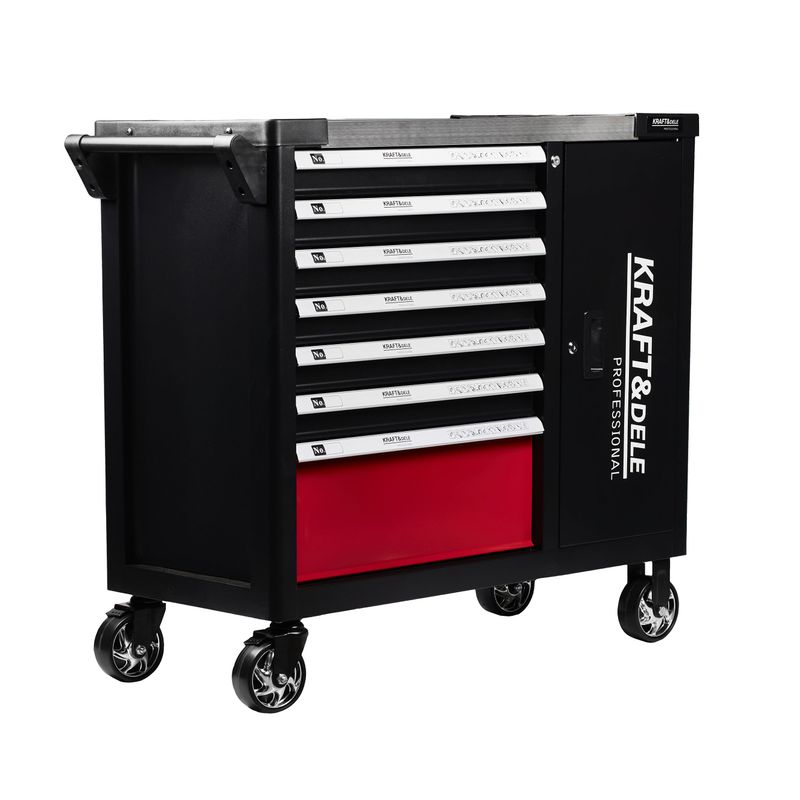 Casa si Gradina - Constructii - Depozitare, transport si protectie - Organizatoare si cutii scule - Dulap scule, Kraft&Dele, 299 piese, 7 sertare, KD1068 - Infinity.ro