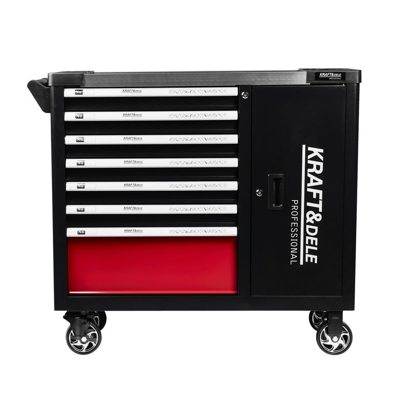 Casa si Gradina - Constructii - Depozitare, transport si protectie - Organizatoare si cutii scule - Dulap scule, Kraft&Dele, 299 piese, 7 sertare, KD1068 - Infinity.ro