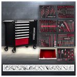 Casa si Gradina - Constructii - Depozitare, transport si protectie - Organizatoare si cutii scule - Dulap scule, Kraft&Dele, 299 piese, 7 sertare, KD1068 - Infinity.ro