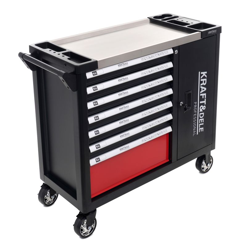 Casa si Gradina - Constructii - Depozitare, transport si protectie - Organizatoare si cutii scule - Dulap scule, Kraft&Dele, 299 piese, 7 sertare, KD1068 - Infinity.ro
