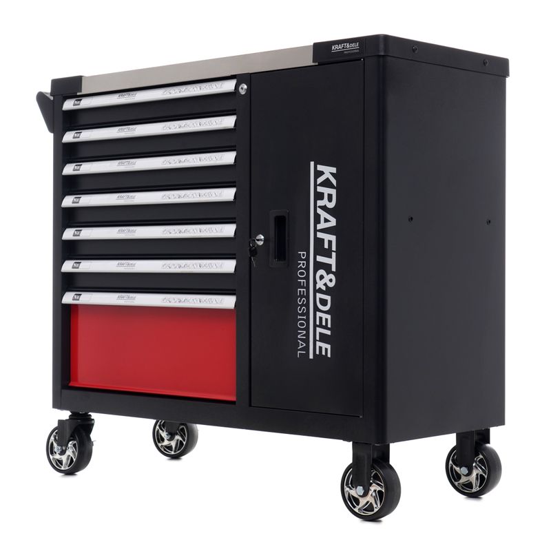 Casa si Gradina - Constructii - Depozitare, transport si protectie - Organizatoare si cutii scule - Dulap scule, Kraft&Dele, 299 piese, 7 sertare, KD1068 - Infinity.ro