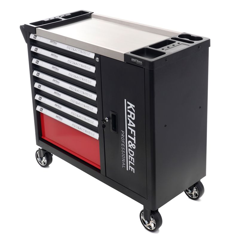 Casa si Gradina - Constructii - Depozitare, transport si protectie - Organizatoare si cutii scule - Dulap scule, Kraft&Dele, 299 piese, 7 sertare, KD1068 - Infinity.ro