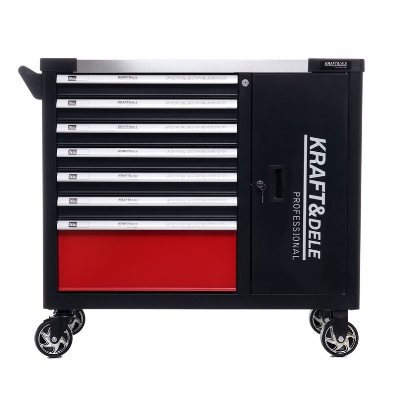 Casa si Gradina - Constructii - Depozitare, transport si protectie - Organizatoare si cutii scule - Dulap scule, Kraft&Dele, 299 piese, 7 sertare, KD1068 - Infinity.ro