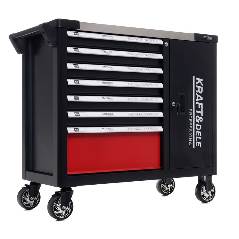 Casa si Gradina - Constructii - Depozitare, transport si protectie - Organizatoare si cutii scule - Dulap scule, Kraft&Dele, 299 piese, 7 sertare, KD1068 - Infinity.ro
