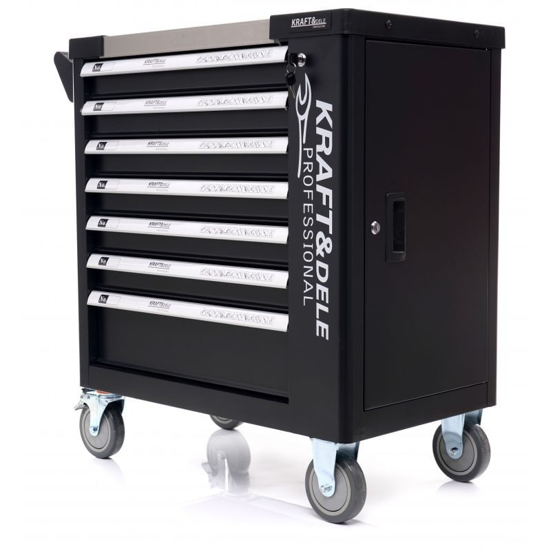 Casa si Gradina - Constructii - Depozitare, transport si protectie - Organizatoare si cutii scule - Dulap pentru scule, Kraft&Dele, 7 Sertare, Design Robust cu Incuietori,  KD1070 - Infinity.ro
