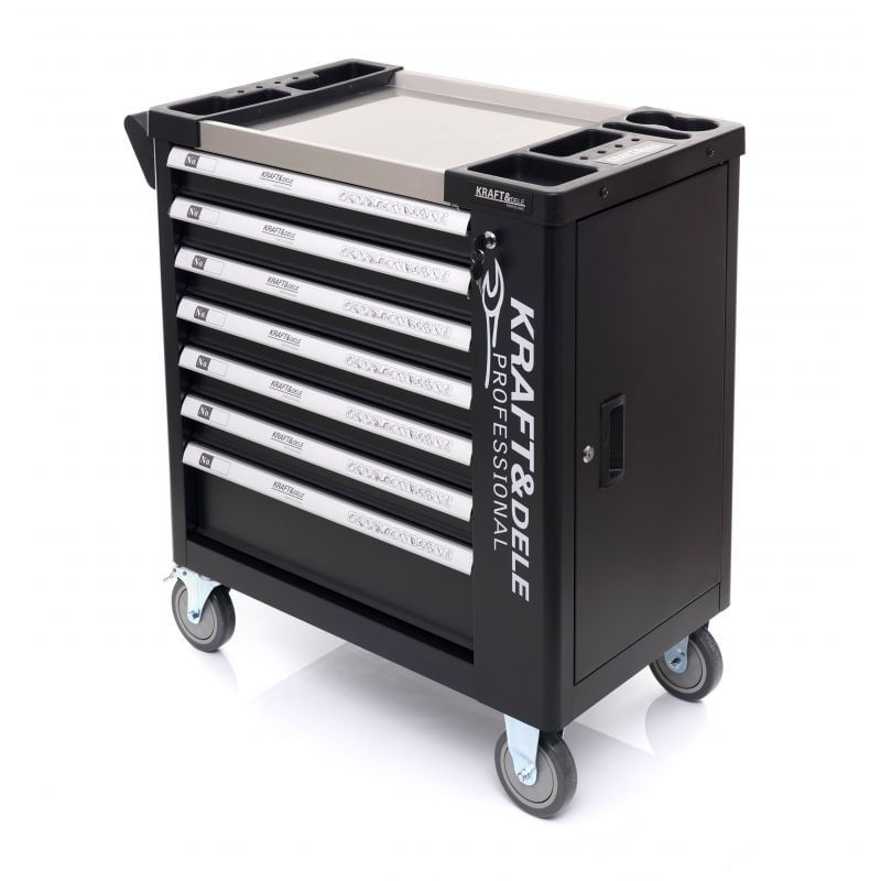 Casa si Gradina - Constructii - Depozitare, transport si protectie - Organizatoare si cutii scule - Dulap pentru scule, Kraft&Dele, 7 Sertare, Design Robust cu Incuietori,  KD1070 - Infinity.ro