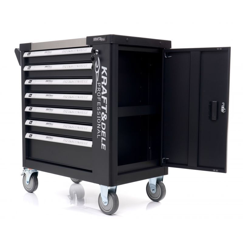Casa si Gradina - Constructii - Depozitare, transport si protectie - Organizatoare si cutii scule - Dulap pentru scule, Kraft&Dele, 7 Sertare, Design Robust cu Incuietori,  KD1070 - Infinity.ro