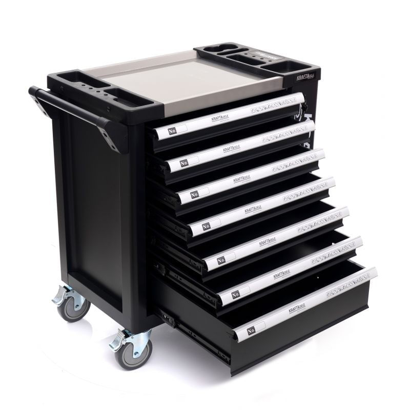Casa si Gradina - Constructii - Depozitare, transport si protectie - Organizatoare si cutii scule - Dulap pentru scule, Kraft&Dele, 7 Sertare, Design Robust cu Incuietori,  KD1070 - Infinity.ro
