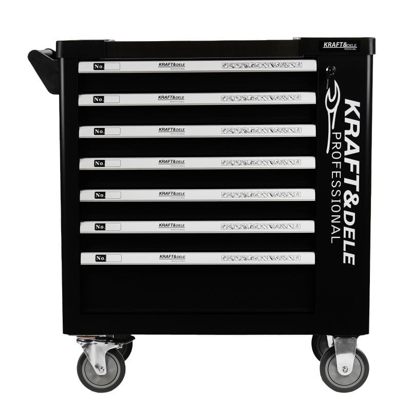 Casa si Gradina - Constructii - Depozitare, transport si protectie - Organizatoare si cutii scule - Dulap pentru scule, Kraft&Dele, 7 Sertare, Design Robust cu Incuietori,  KD1070 - Infinity.ro