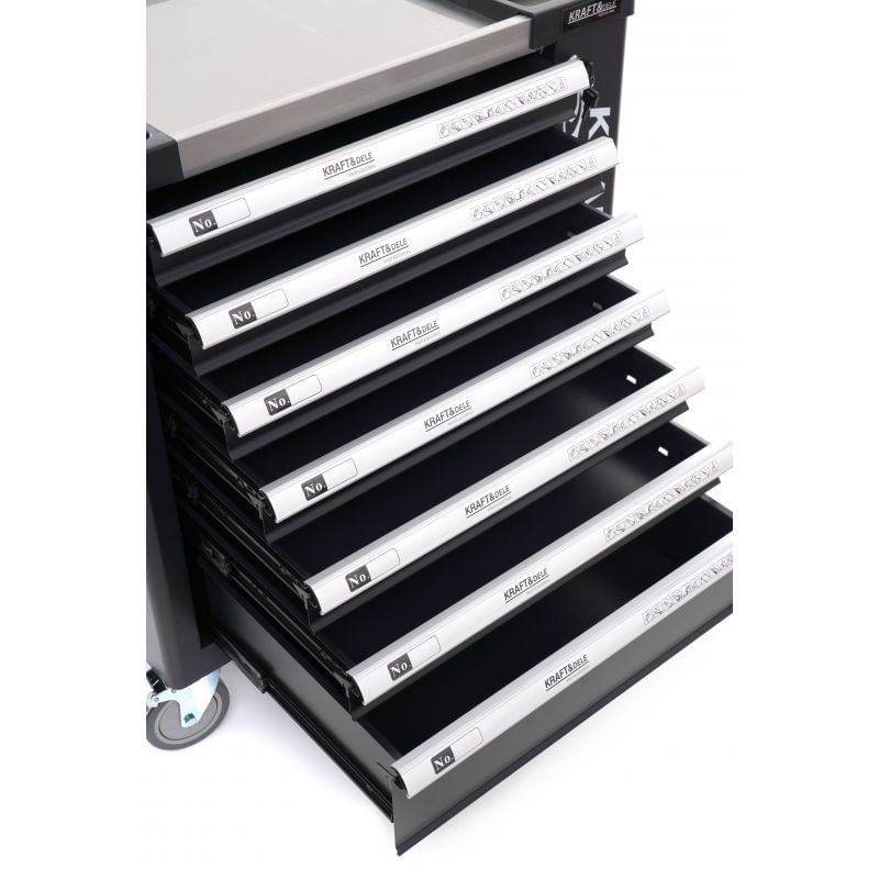 Casa si Gradina - Constructii - Depozitare, transport si protectie - Organizatoare si cutii scule - Dulap pentru scule, Kraft&Dele, 7 Sertare, Design Robust cu Incuietori,  KD1070 - Infinity.ro