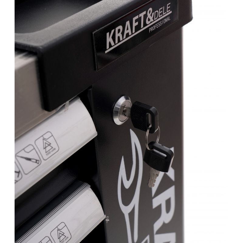 Casa si Gradina - Constructii - Depozitare, transport si protectie - Organizatoare si cutii scule - Dulap pentru scule, Kraft&Dele, 7 Sertare, Design Robust cu Incuietori,  KD1070 - Infinity.ro