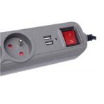 Casa si Gradina - Electrice - Accesorii electrice - Prelungitoare, triple, fise - Prelungitor electric, Kraft&Dele, KD4033, 1.5m, 5 prize, 2 USB - Infinity.ro