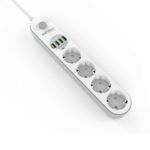 Casa si Gradina - Electrice - Accesorii electrice - Prelungitoare, triple, fise - Cablu prelungitor, Kraft&Dele, 2m, 4 prize, USB - Infinity.ro