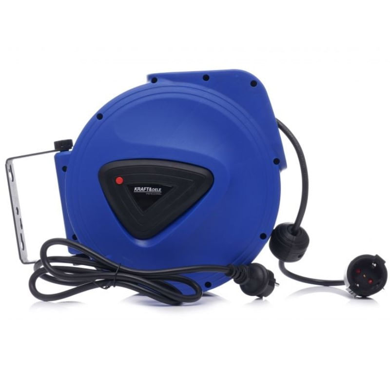 Casa si Gradina - Electrice - Accesorii electrice - Prelungitoare, triple, fise - Prelungitor automat bobina, Kraft&Dele KD4027, 10 m - Infinity.ro