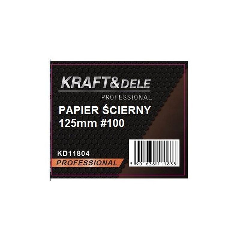Casa si Gradina - Constructii - Scule electrice si accesorii - Accesorii polizare si slefuire - Discuri abrazive, 50 buc P100 125 mm, KD11804, Kraft&Dele - Infinity.ro