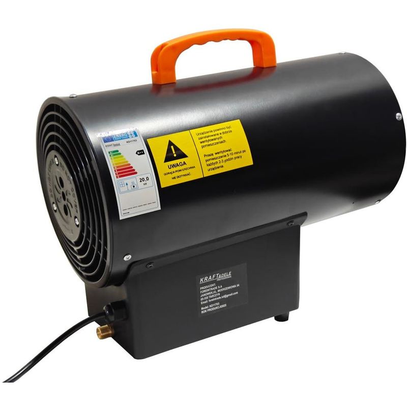 Casa si Gradina - Electrice - Echipamente electrice - Aeroterme industriale - Set pentru incalzire tun de caldura pe gaz 20kw si prelungitor 30M, d11703+v70102 - Infinity.ro