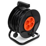 Casa si Gradina - Electrice - Accesorii electrice - Prelungitoare, triple, fise - Prelungitor cu tambur, Kraft&Dele, 50m, 4 prize, 3×2,5 mm, 16A, KD4018 - Infinity.ro