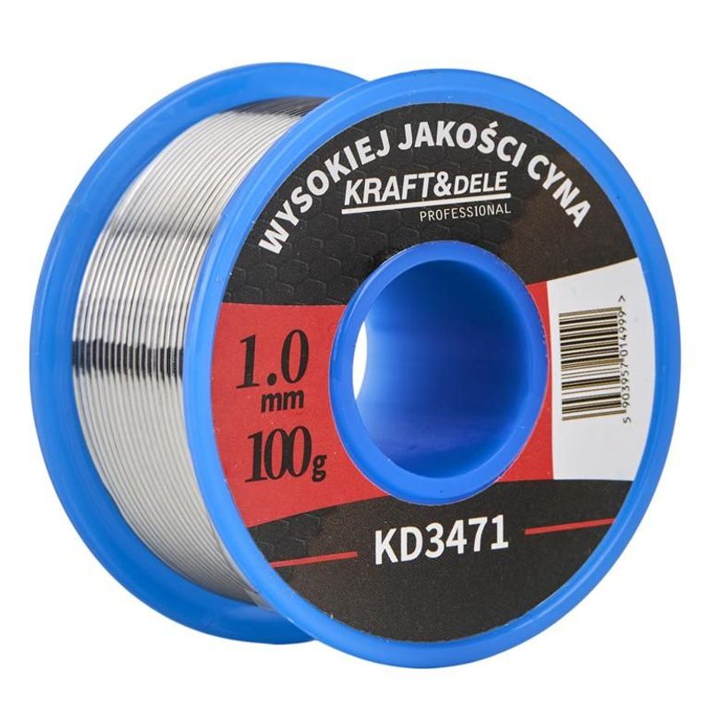 Casa si Gradina - Constructii - Scule electrice si accesorii - Pistoale de lipit - Sarma de Lipit fara colofoniu 1MM 100G, Kraft&Dele, KD3471 - Infinity.ro
