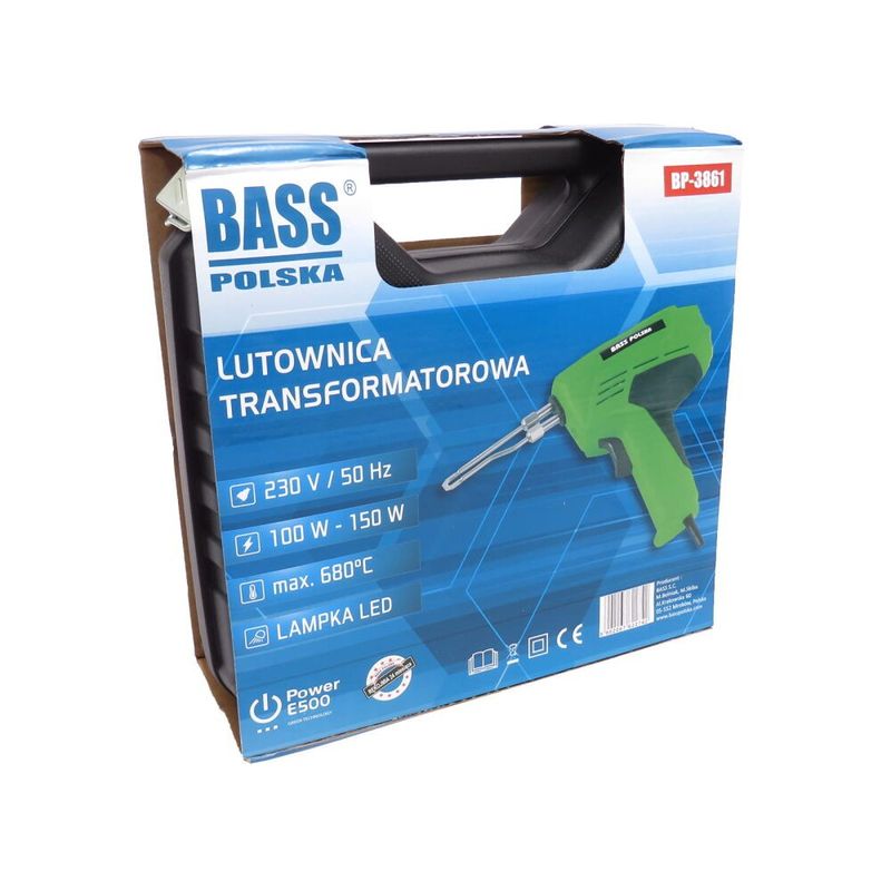 Casa si Gradina - Constructii - Scule electrice si accesorii - Pistoale de lipit - Pistol de lipit cu transformator si lampa led, Bass Polska, 3861 - Infinity.ro