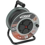 Casa si Gradina - Electrice - Accesorii electrice - Prelungitoare, triple, fise - Prelungitor pe rola, Verke, 40 m, 4 prize, 3x1.5mm, V70014 - Infinity.ro