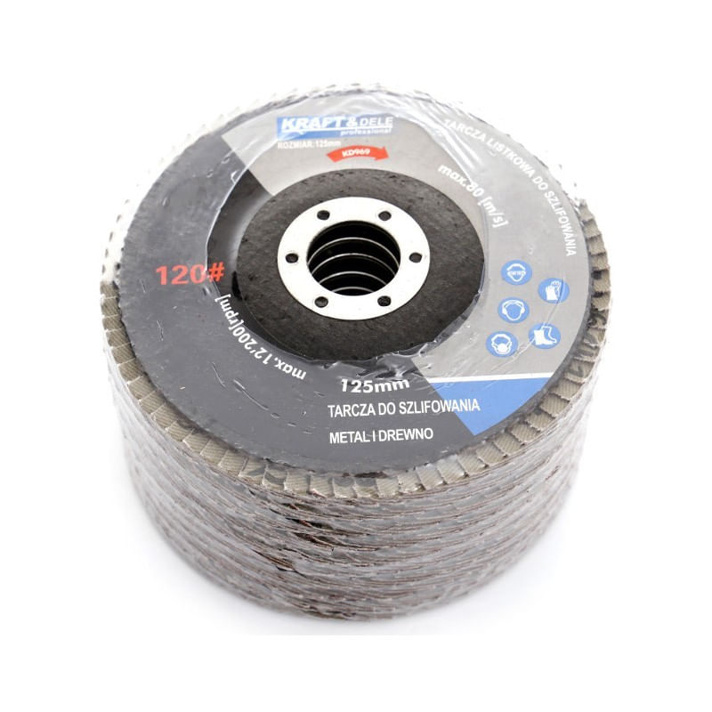 Casa si Gradina - Constructii - Scule electrice si accesorii - Accesorii polizare si slefuire - Set disc de taiere, 10 buc 125mm P120, KD969, Kraft&Dele - Infinity.ro