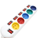 Casa si Gradina - Electrice - Accesorii electrice - Prelungitoare, triple, fise - Set 2 Prelungitor electric, Kraft&Dele, 1.5 m, 5 prize, intrerupator suplimentar, KD4000 - Infinity.ro