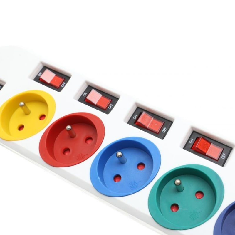 Casa si Gradina - Electrice - Accesorii electrice - Prelungitoare, triple, fise - Set 2 Prelungitor electric, Kraft&Dele, 1.5 m, 5 prize, intrerupator suplimentar, KD4000 - Infinity.ro